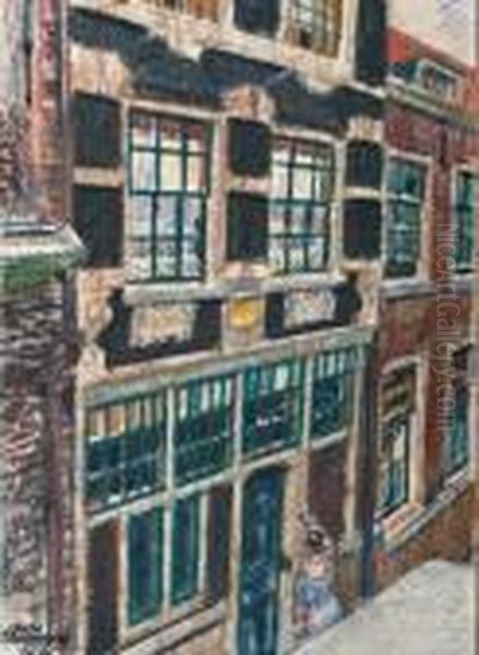 Amsterdamse Straat Oil Painting by Martin Monnickendam