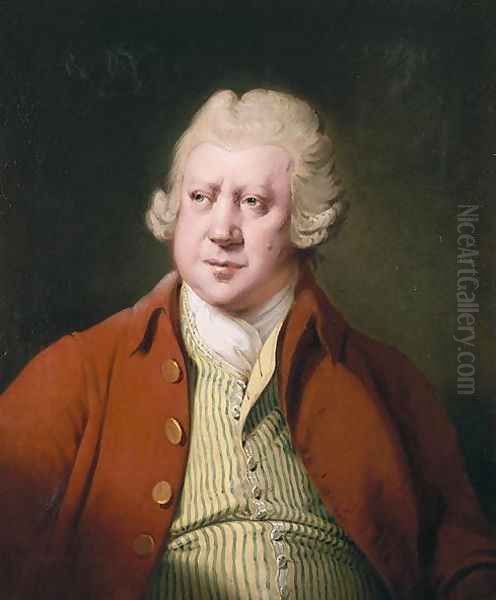 Sir Richard Arkwright (1732-92), inventor of the water frame Oil Painting by Josepf Wright Of Derby