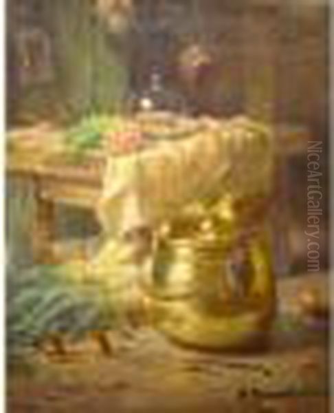 La Cuisine Oil Painting by Maurice Louis Monnot