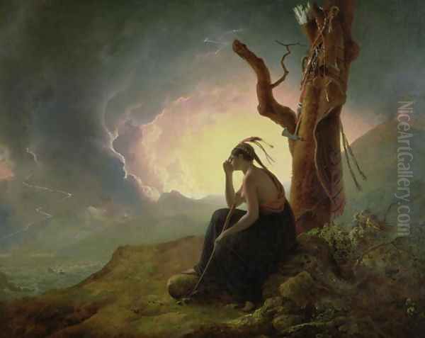 Widow of an Indian Chief, 1785 Oil Painting by Josepf Wright Of Derby