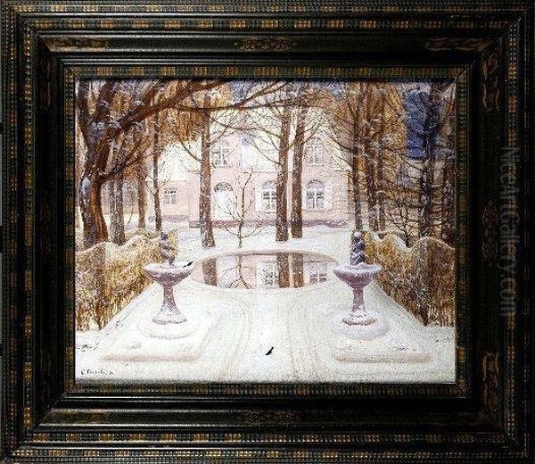 [les Corbeaux Sur La Neige] Oil Painting by Constant Montald