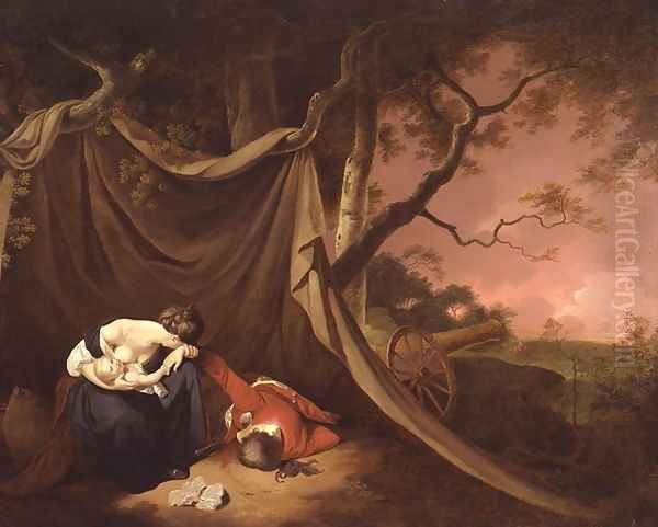 The Dead Soldier, c.1789 Oil Painting by Josepf Wright Of Derby