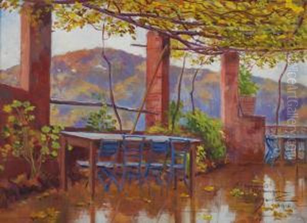 Pergola Oil Painting by Carlo Montani