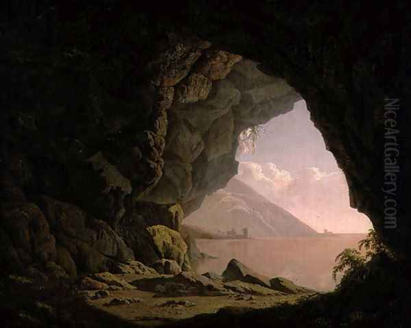 Cavern, Near Naples, 1774 Oil Painting by Josepf Wright Of Derby