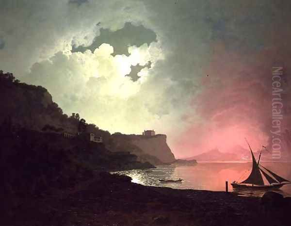 Vesuvius Oil Painting by Josepf Wright Of Derby