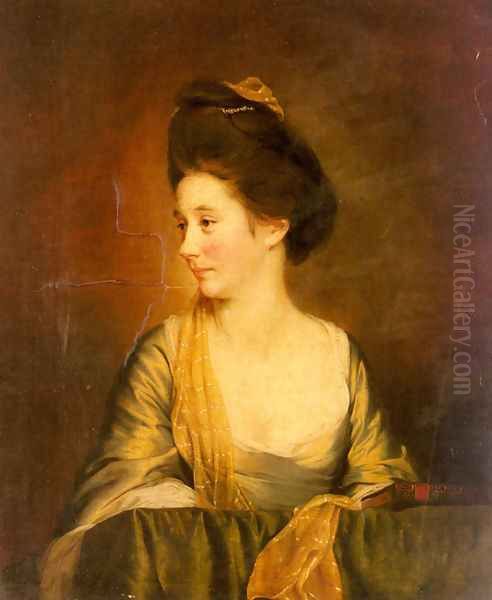 Portrait Of Susannah Leigh Oil Painting by Josepf Wright Of Derby