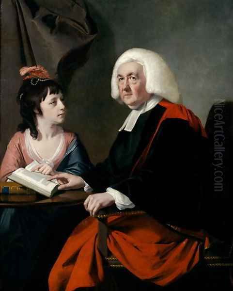 Rev. Thomas Wilson (1703-84) and Miss Catherine Macaulay (1731-91) Oil Painting by Josepf Wright Of Derby