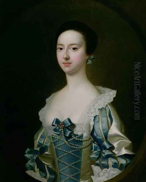 Anne Bateman, later Mrs. John Gisbourne, 1755 Oil Painting by Josepf Wright Of Derby