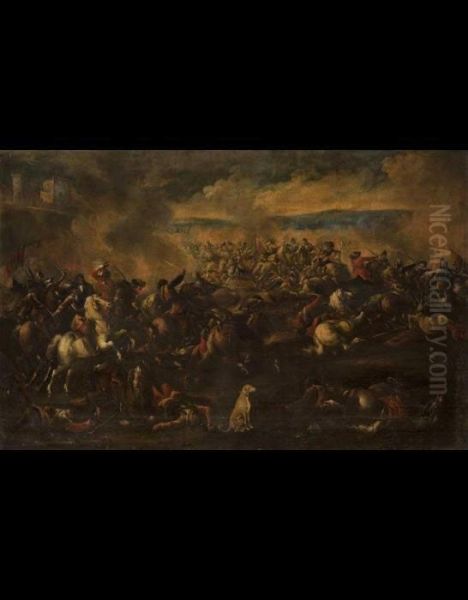 Battaglia Di Cavalleria Oil Painting by Francesco Monti