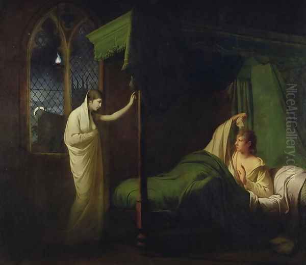 William and Margaret from the Reliques of Ancient English Poetry by Thomas Percy Oil Painting by Josepf Wright Of Derby