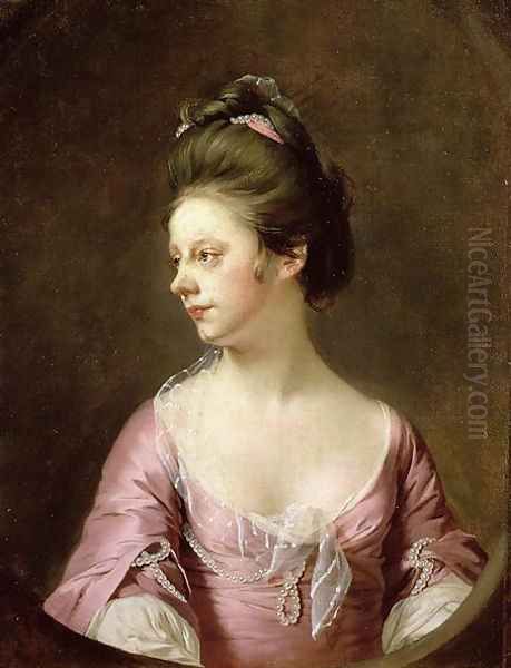 Portrait of Mrs Catherine Swindell, 1769-72 Oil Painting by Josepf Wright Of Derby