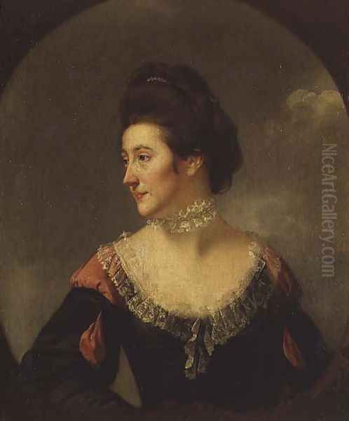 Portrait of Penelope Margaret Stafford Oil Painting by Josepf Wright Of Derby