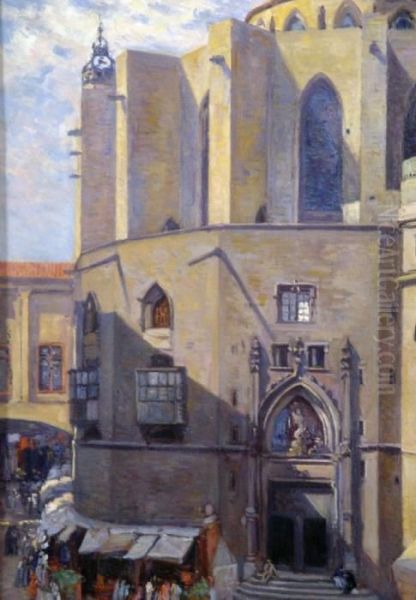 Cathedral Oil Painting by Eduardo Pascual Monturiol