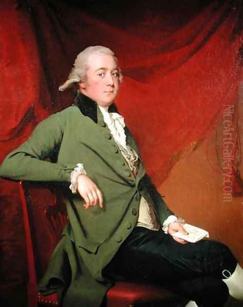 Portrait of Edward Abney (1751-1827) of King Newton, Derbyshire, late 1780s Oil Painting by Josepf Wright Of Derby