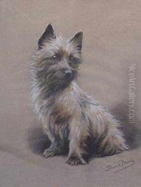 Cairn Terrier Oil Painting by Fannie Moody