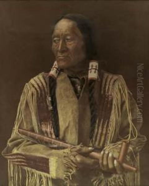 Chief Venturo, Taos Oil Painting by Carl Moon