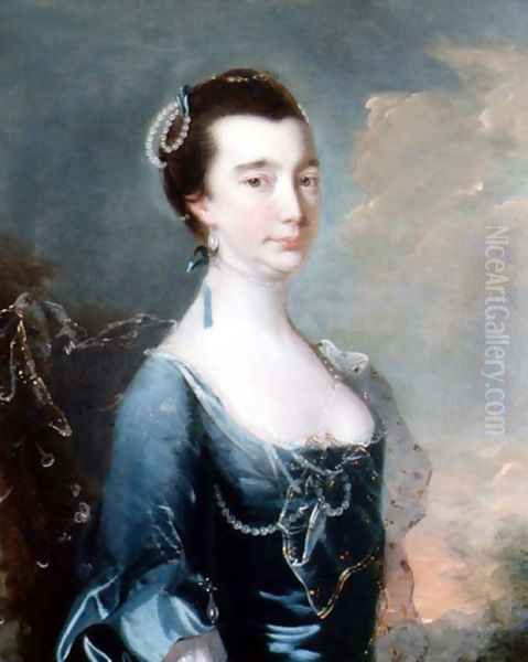 Portrait of Elizabeth, Mrs Timothy Rastall Oil Painting by Josepf Wright Of Derby