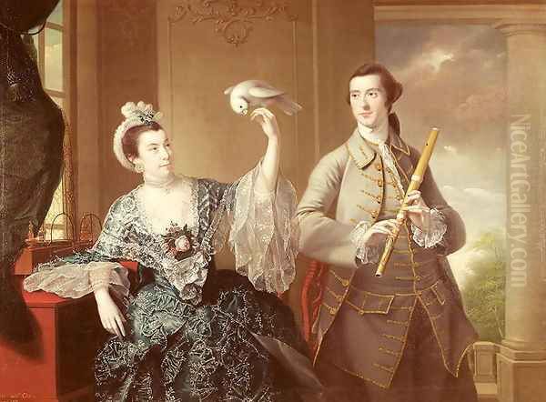 Mr. and Mrs. William Chase Oil Painting by Josepf Wright Of Derby