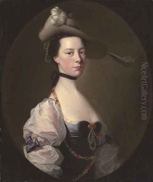 Portrait of a Lady, c.1760 Oil Painting by Josepf Wright Of Derby