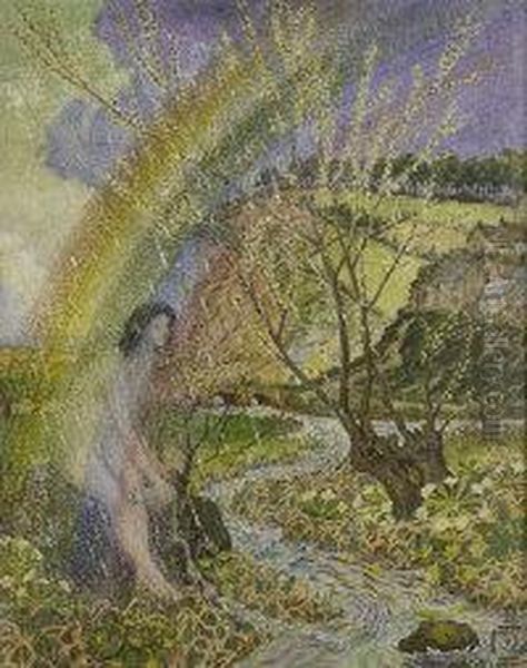 Rainbow Lady Oil Painting by Robert James Enraght Moony