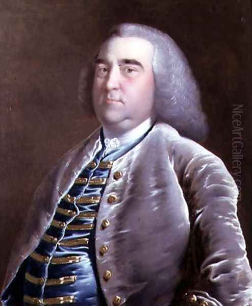 Portrait of Timothy Rastall (1707-73) Oil Painting by Josepf Wright Of Derby