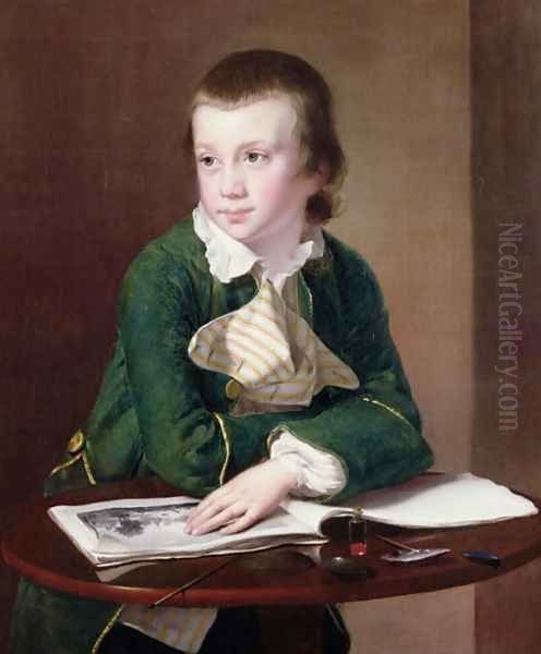 Portrait of the Revd William Rastall as a Boy (1754-1826) Oil Painting by Josepf Wright Of Derby