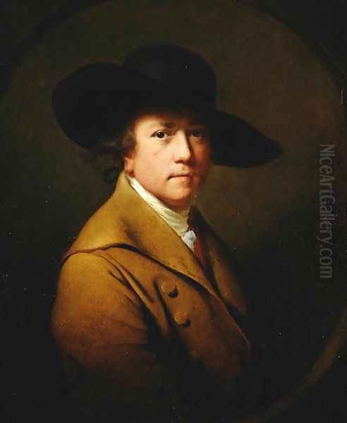 Self-Portrait, c.1780 Oil Painting by Josepf Wright Of Derby