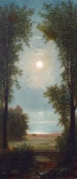 By The Light Of The Moon Oil Painting by Nelson Augustus Moore