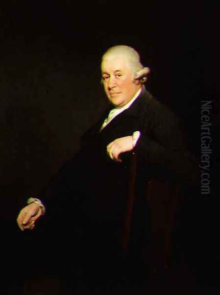 Reverend Basil Bury Beridge (1737-38-1808), c.1785 Oil Painting by Josepf Wright Of Derby