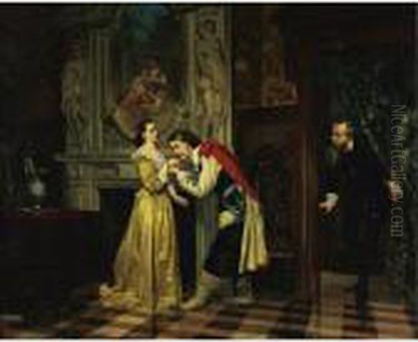 The Courtship Oil Painting by Franz Moormans