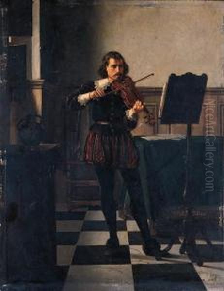 The Violinist Oil Painting by Franz Moormans