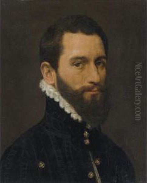 Portrait Of A Gentleman Oil Painting by Giacomo Antonio Moro