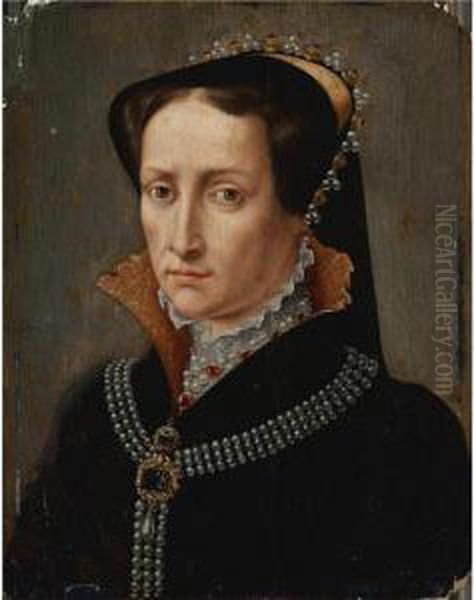 Portrait Of Mary I Of England Oil Painting by Giacomo Antonio Moro