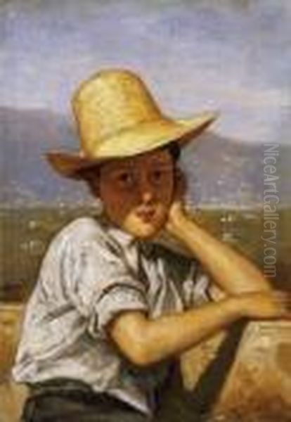 Italian Boy Oil Painting by Than Mor