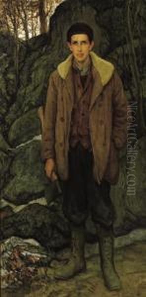 The Woodsman Oil Painting by Francis Luis Mora