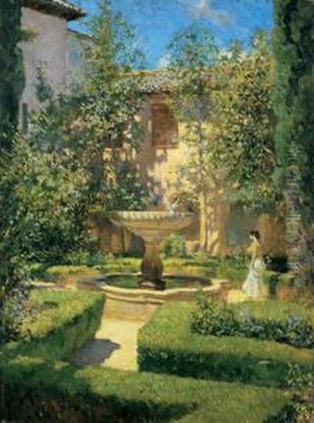 Granada Oil Painting by Francis Luis Mora