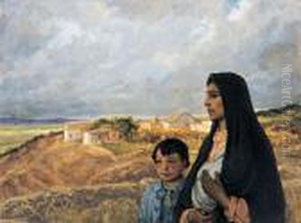 Rancho De Taos Oil Painting by Francis Luis Mora