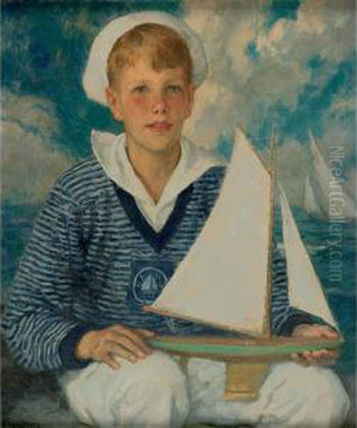 Portrait Of John Taylor Arms As A Boy Oil Painting by Francis Luis Mora