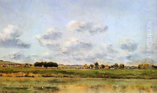 Banks Of The Loing Oil Painting by Charles-Francois Daubigny