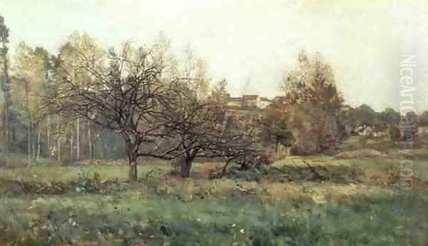 Autumn Landscape Oil Painting by Charles-Francois Daubigny