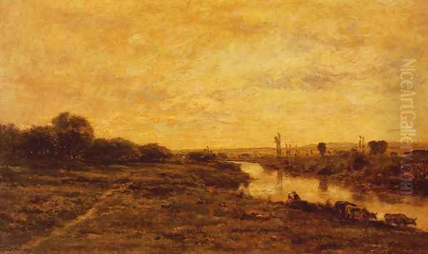 Daubigny_Charles_Francois Oil Painting by Charles-Francois Daubigny