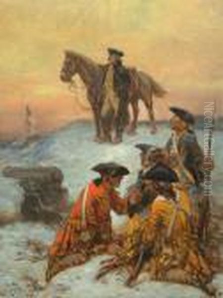 Washington At Valley Forge Oil Painting by Edward Percy Moran