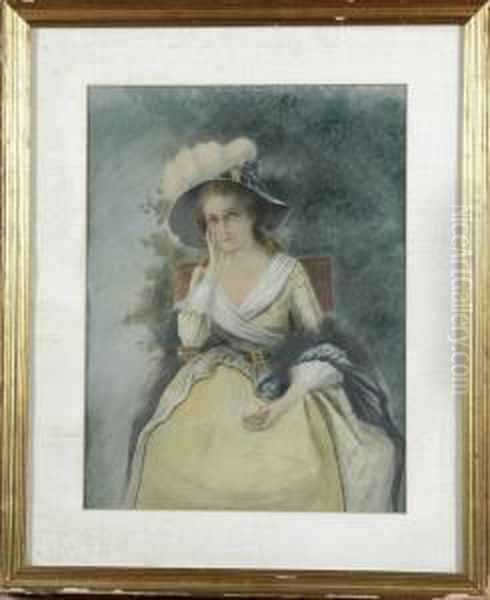 Woman In Yellow Dress Oil Painting by Edward Percy Moran