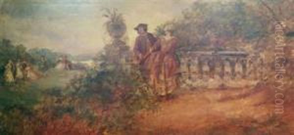 Blind Man's Bluff Oil Painting by Edward Percy Moran