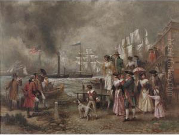 Clermont's First Trip Oil Painting by Edward Percy Moran