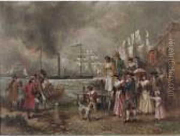 The Clermont's First Trip Oil Painting by Edward Percy Moran