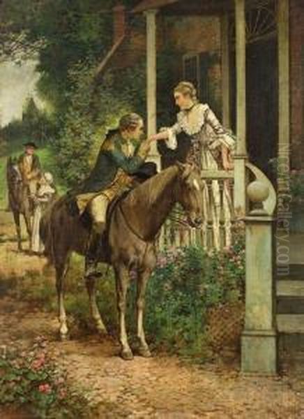 Her Suitor Oil Painting by Edward Percy Moran