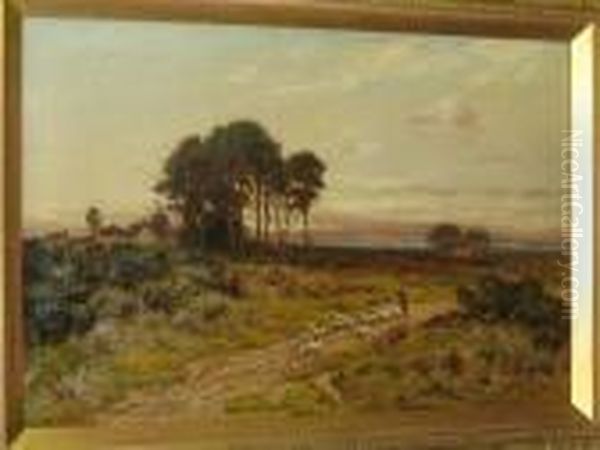 A Moorland Road In East Norfolk Oil Painting by Edward Percy Moran