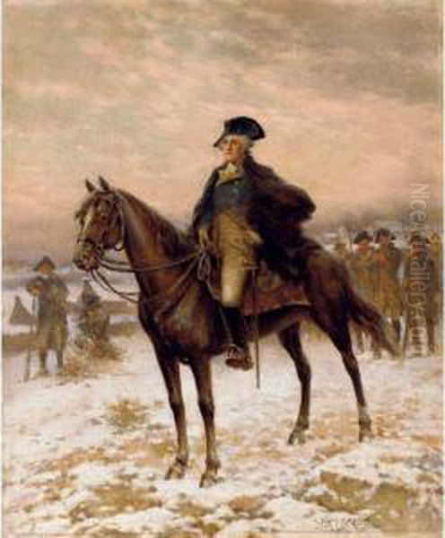 Washington At Valley Forge Oil Painting by Edward Percy Moran