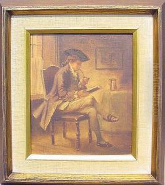 A Good Read Oil Painting by Edward Percy Moran